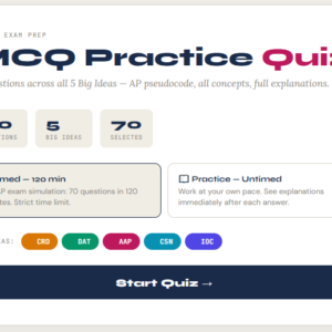 AP CSP Exam Prep Suite — 10 Interactive Browser-Based Tools