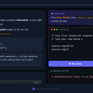 JavaScript Fundamentals Interactive Coding Activity